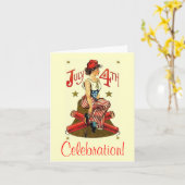  Americana 4 juli! Kaart (Gele Bloem)