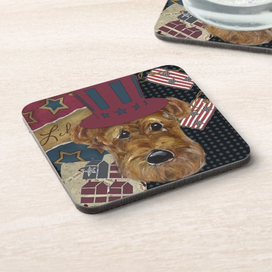 AMERICANA AIREDALE BIER ONDERZETTER (Linkerzijde)