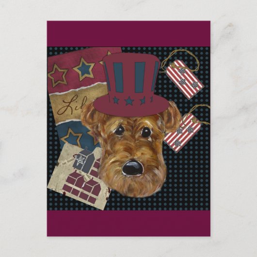 AMERICANA AIREDALE BRIEFKAART (Voorkant)