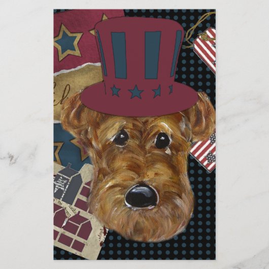 AMERICANA AIREDALE BRIEFPAPIER (Voorkant)