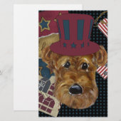 AMERICANA AIREDALE BRIEFPAPIER (Voorkant / Achterkant)