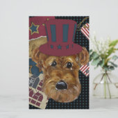 AMERICANA AIREDALE BRIEFPAPIER (Staand voorkant)