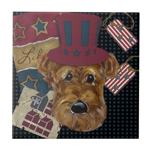 AMERICANA AIREDALE TEGELTJE (Voorkant)