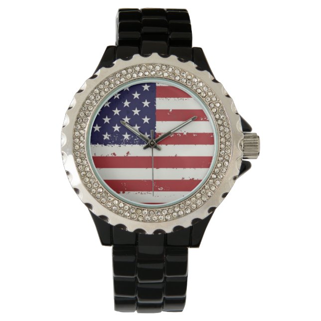 Americana American Flag Watch Horloge (Voorkant)