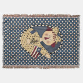 Americana Annie Throw Blanket Deken (Voorkant)