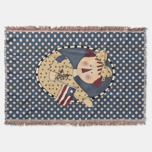 Americana Annie Throw Blanket Deken (Voorkant)