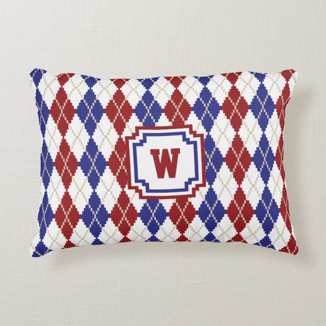 Americana Argyle Accent Pillow Kussen (Voorkant)
