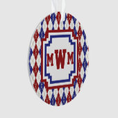 Americana Argyle Acryl Ornament (voorkant)