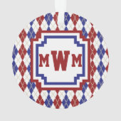 Americana Argyle Acryl Ornament (achterkant)