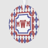 Americana Argyle Acryl Ornament (voorkant)