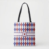 Americana Argyle All-Over-Print Bag Tote Bag (Voorkant)