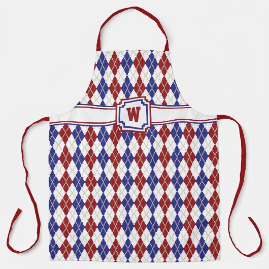 Americana Argyle All-Over Print Schort (Voorkant)