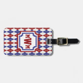 Americana Argyle-Bagagelabel Bagagelabel (Voorkant horizontaal)