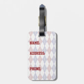 Americana Argyle-Bagagelabel Bagagelabel (Achterkant verticaal)