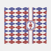 Americana Argyle Fleece Blanket Deken (Voorkant (Horizontaal))