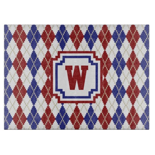 Americana Argyle glazen snijplank (Voorkant)