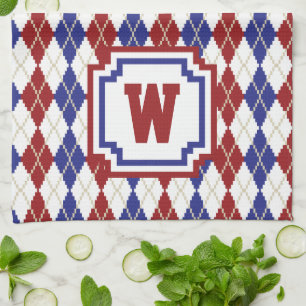 Americana Argyle keukenhanddoek
