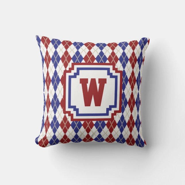 Americana Argyle Kussen (Voorkant)