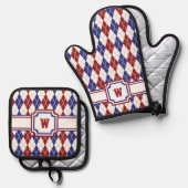 Americana Argyle Ovenwant & Pannenlap Set (Voorkant / Achterkant)