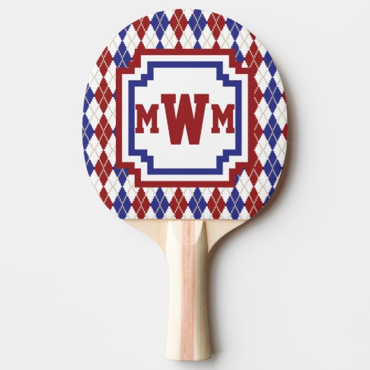Americana Argyle Ping Pong Paddle Tafeltennisbatje (Voorkant)