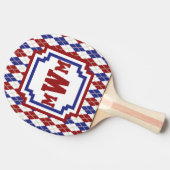 Americana Argyle Ping Pong Paddle Tafeltennisbatje (Zijkant)