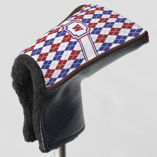 Americana Argyle Putter Hoesje Golfheadcover (3/4 voorkant)