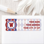 Americana Argyle Return Address Label (Insitu)