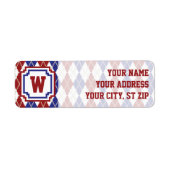 Americana Argyle Return Address Label (Voorkant)