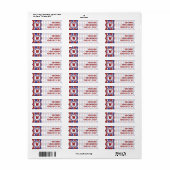 Americana Argyle Return Address Label (Full Sheet)