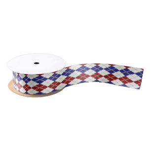 Americana Argyle Ribbon Satijnen Lint