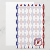 Americana Argyle Stationery Briefpapier (Voorkant / Achterkant)