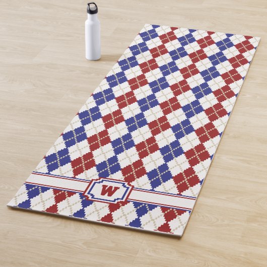 Americana Argyle Yoga Mat (In situ)