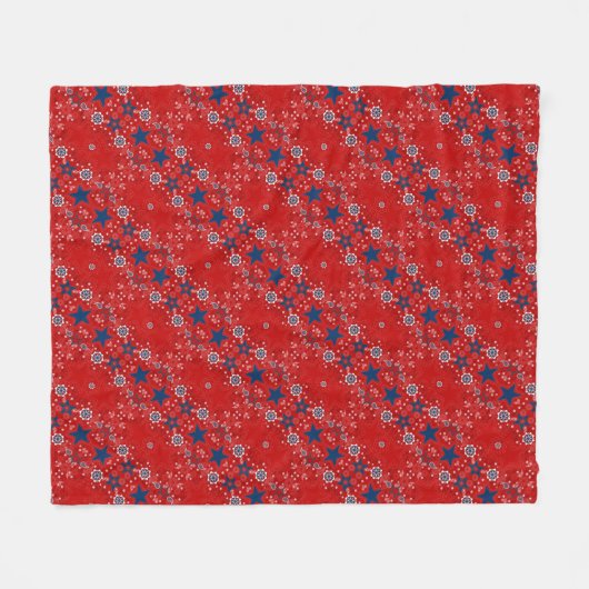  americana bandana print fleece deken (Voorkant (Horizontaal))