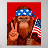 Americana Bigfoot Muurkunst Poster Print (Voorkant)