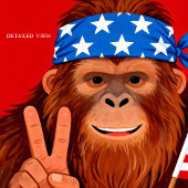 Americana Bigfoot Muurkunst Poster Print