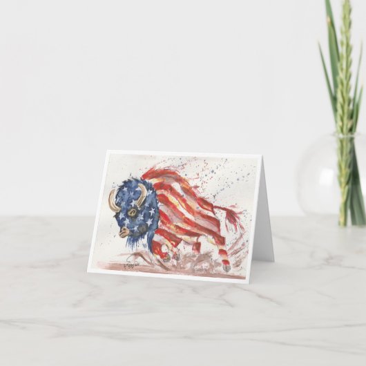 Americana Bizon door Sherry Kaart (Voorkant)