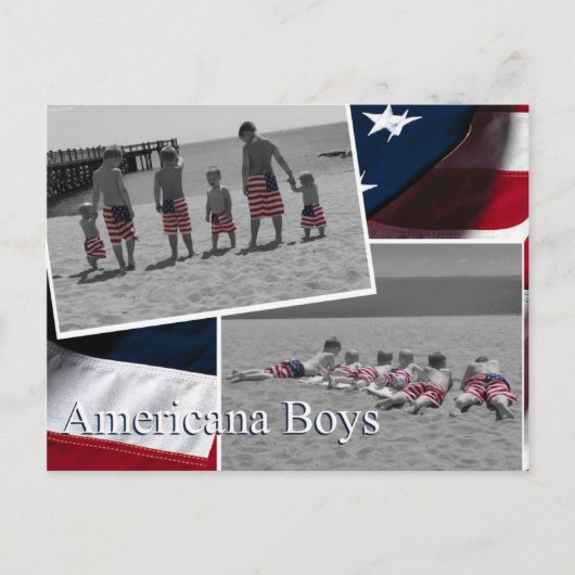 Americana Boys Briefkaart (Voorkant)