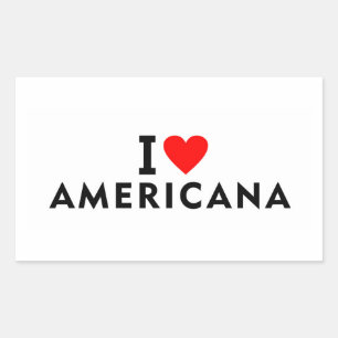 Americana Brazilië liefde stad hart zoals reizen u Rechthoekige Sticker