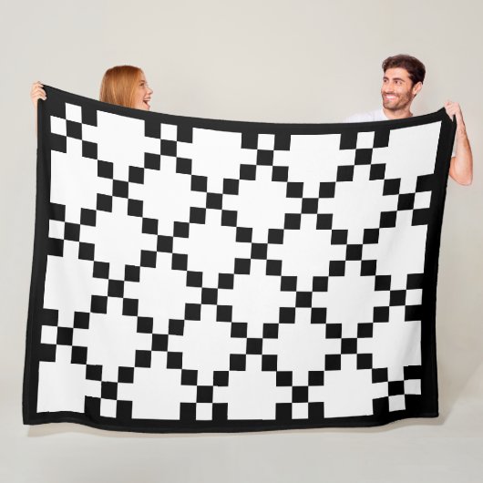 Americana Buffalo Check Quilt Party Fleece Blanket (In situ)