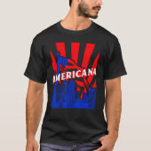 Americana, City, Flag, BJJ, Jiu-Jitsu, MMA, Fighti T-shirt (Voorkant)