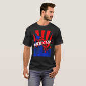Americana, City, Flag, BJJ, Jiu-Jitsu, MMA, Fighti T-shirt (Voorkant volledig)