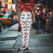Americana Coquette Bow Leggings