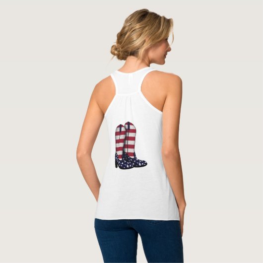Americana Cowboy Boots | Je past je aan Tanktop (Volledige Achterkant)