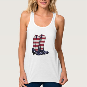 Americana Cowboy Boots Je past je aan Tanktop
