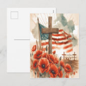 Americana Cross in bloei Feestdagenkaart (Voorkant / Achterkant)