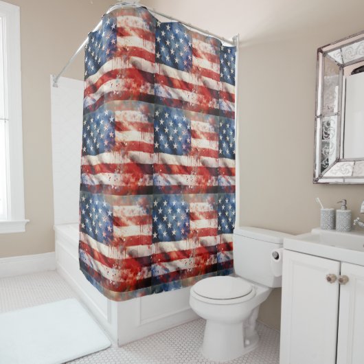 Americana  douchegordijn (In situ)