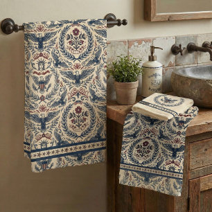 Americana Eagles Bloemenslingers & Strepen ID1298 Bad Handdoek