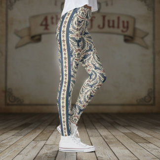 Americana Eagles Floral Stars & Stripes  ID1298 Leggings