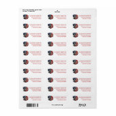 Americana Elephant Flag Return Address Etiket (Full Sheet)