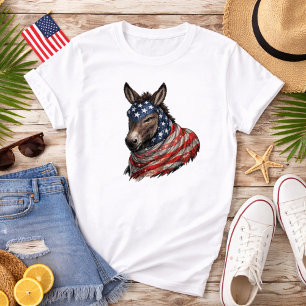 Americana Ezel Vlag Illustratie T-shirt